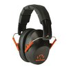 WALKERS GAME EAR PRO LOW PROFILE FOLDING MUFFS-BLACK & ORANGE